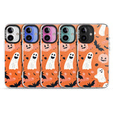 Orange Halloween Pattern Impact Magsafe Phone Case for iPhone 16, iPhone 16 Plus