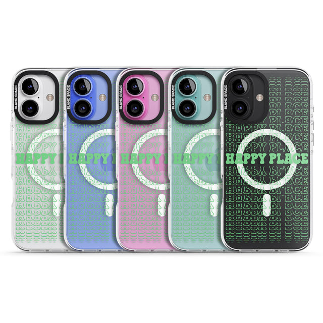 iPhone 16 Pro Max Happy Place (Green) Clear Impact Phone Case + Magsafe