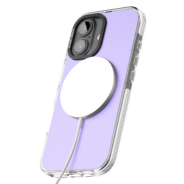 iPhone 16 Pro Max Single Heart White & Pale Purple Black Impact Phone Case