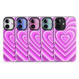 iPhone 16 Pro Max Pink Heart Illusion Black Impact Phone Case