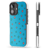 iPhone 16 Pro Max Blue Heartstopper Stars Pattern Black Impact Phone Case