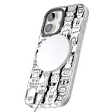 iPhone 16 Pro Max Monochrome Heads Black Impact Phone Case