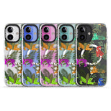 iPhone 16 Pro Max Colourful Tiger Jungle Cat Pattern Black Impact Phone Case