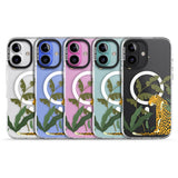 iPhone 16 Pro Max Large Jaguar Clear Jungle Cat Pattern Black Impact Phone Case