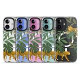 iPhone 16 Pro Max Two Jaguars & Foliage Jungle Cat Pattern Black Impact Phone Case