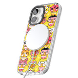 iPhone 16 Pro Max Ramen Noodle Kawaii Pattern Black Impact Phone Case