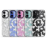 iPhone 16 Pro Max Adorable Mixed Animals Pattern (Clear) Black Impact Phone Case