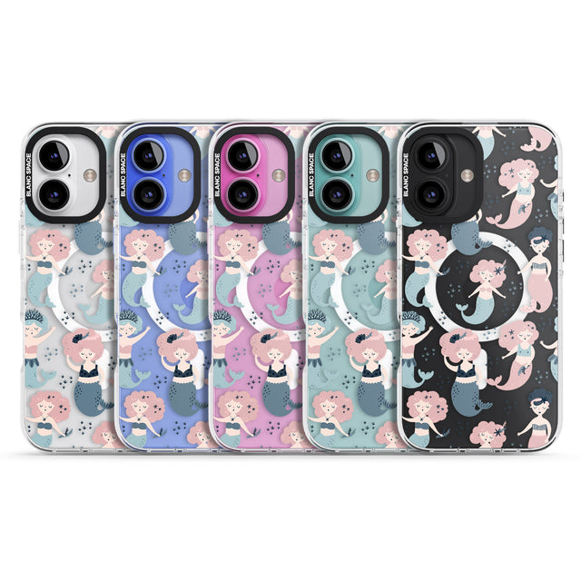 iPhone 16 Pro Max Under The Sea Mermaids (Clear) Black Impact Phone Case