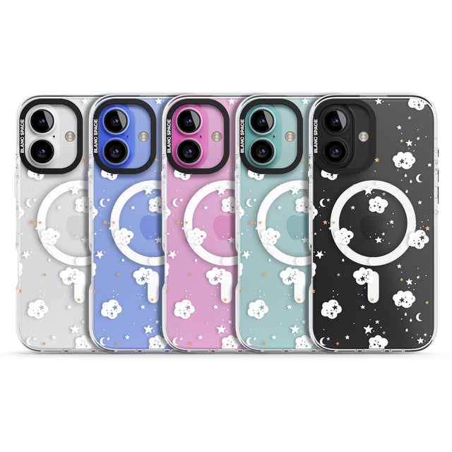 iPhone 16 Pro Max Stars & Clouds Black Impact Phone Case