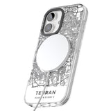 iPhone 16 Pro Max Map of Tehran, Iran Black Impact Phone Case