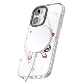 iPhone 16 Pro Max Designer Marble Unicorn Dab Black Impact Phone Case