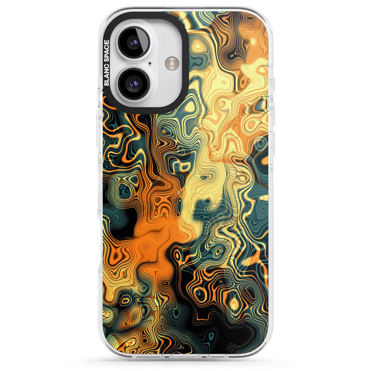 iPhone 16 Pro Max Gold Green Marble Black Impact Phone Case