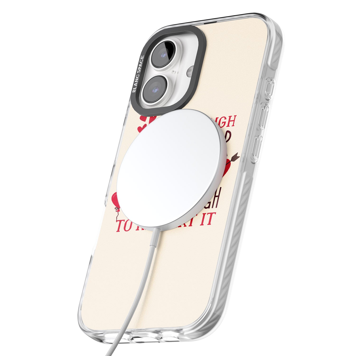 iPhone 16 Pro Max Medical Design Cute Enough to Stop Your Heart Black Impact Phone Case
