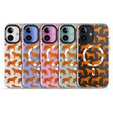 iPhone 16 Pro Max Tigers on Clear Pattern Black Impact Phone Case