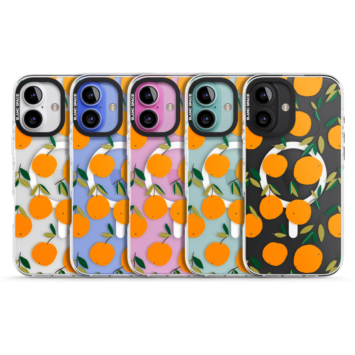 iPhone 16 Pro Max Oranges Pattern Black Impact Phone Case