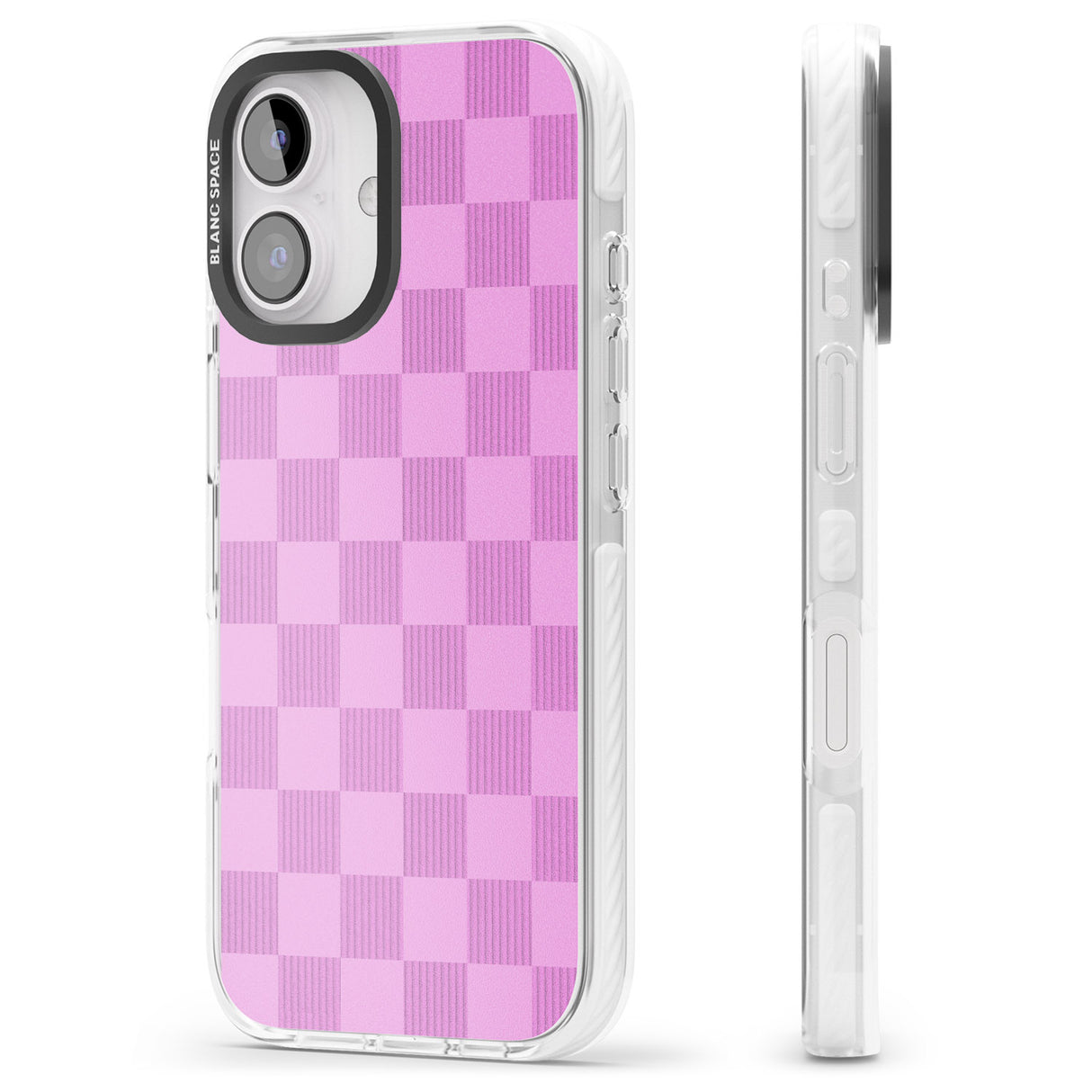 iPhone 16 Pro Max BUBBLEGUM CHECKERED Black Impact Phone Case + Magsafe