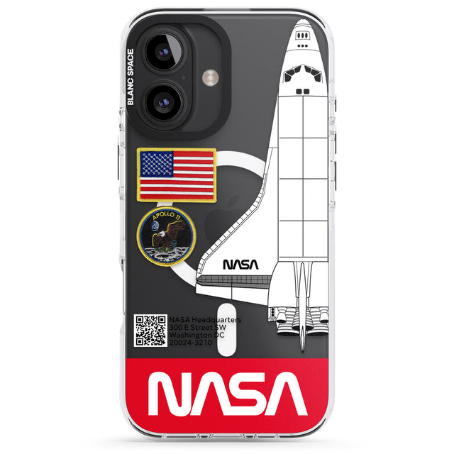 iPhone 16 Pro Max NASA Apollo 11 Black Impact Phone Case