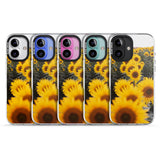 iPhone 16 Pro Max Sunflower Field Photograph Black Impact Phone Case