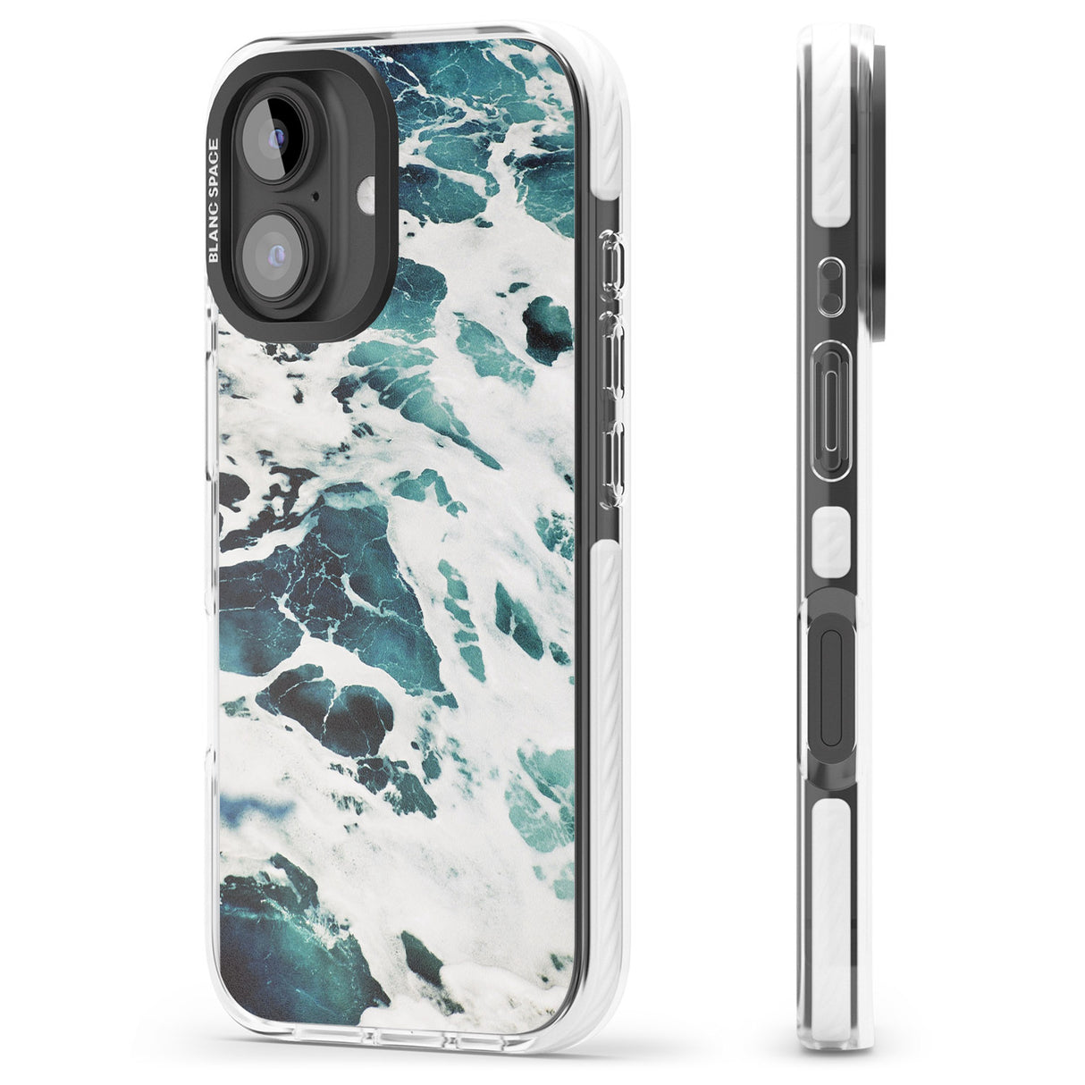 iPhone 16 Pro Max Ocean Waves Photograph Black Impact Phone Case