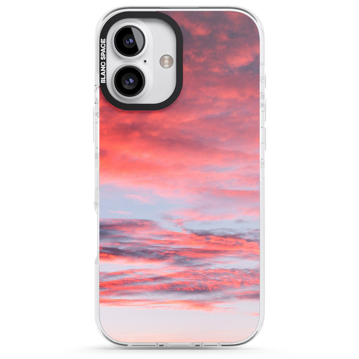 iPhone 16 Pro Max Pink Cloudy Sunset Photograph Black Impact Phone Case