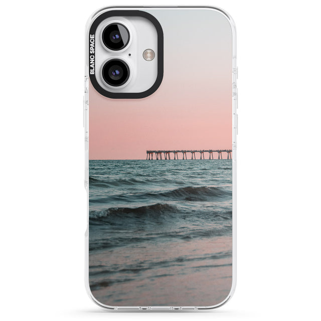 iPhone 16 Pro Max Beach Pier Photograph Black Impact Phone Case