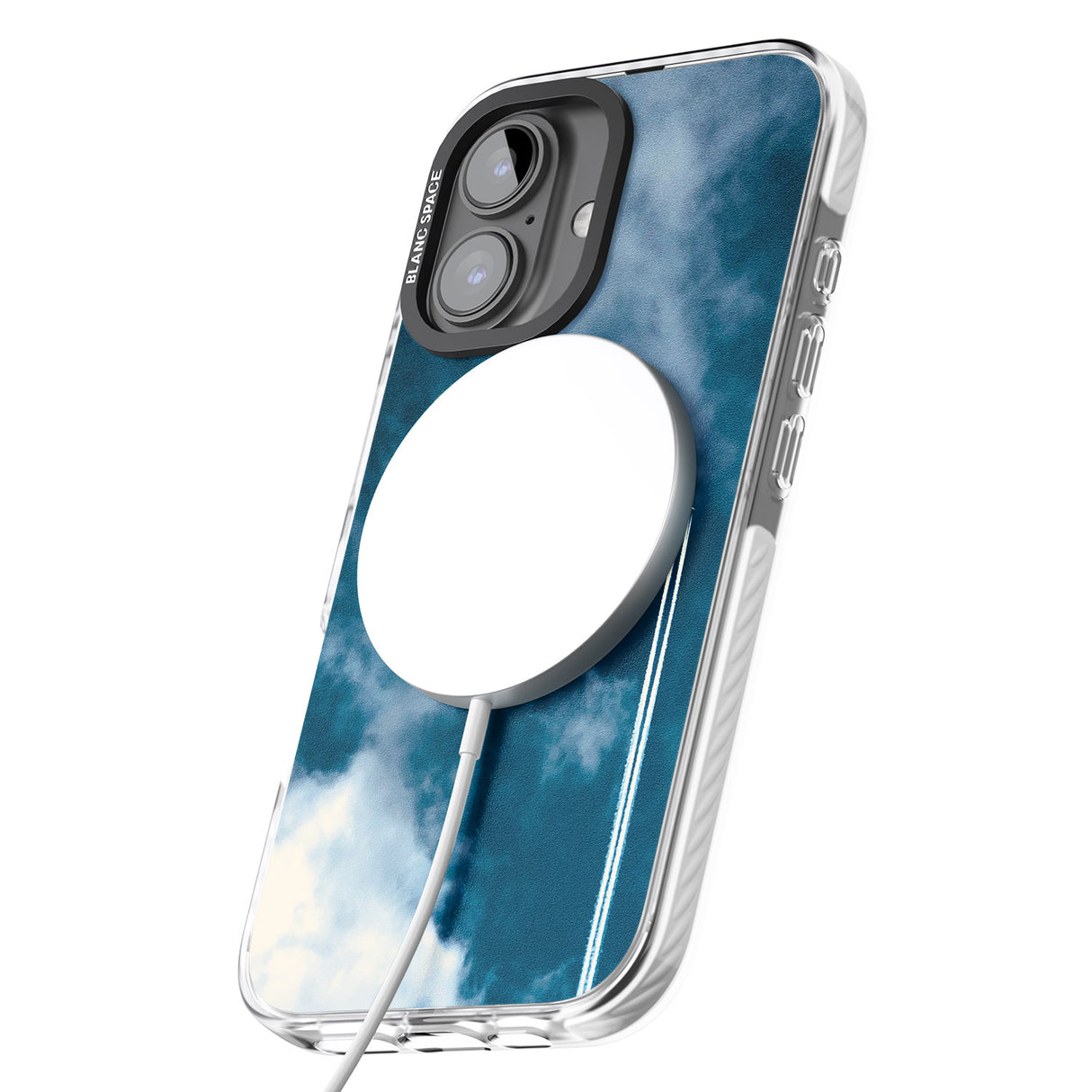 iPhone 16 Pro Max Plane in Cloudy Sky Photograph Black Impact Phone Case