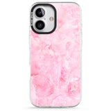 iPhone 16 Pro Max Bright Pink Onyx Marble Texture Black Impact Phone Case