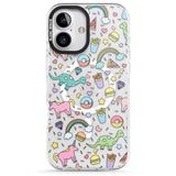 iPhone 16 Pro Max Cute Pattern Black Impact Phone Case