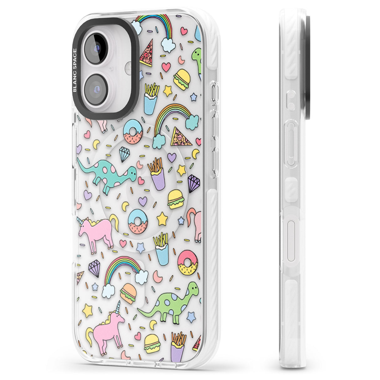 iPhone 16 Pro Max Cute Pattern Black Impact Phone Case