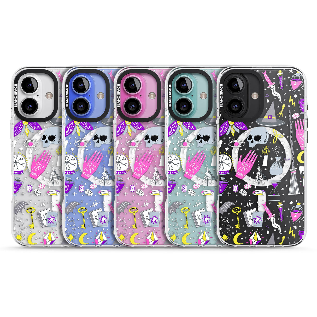 iPhone 16 Pro Max Black Magic Pattern Black Impact Phone Case