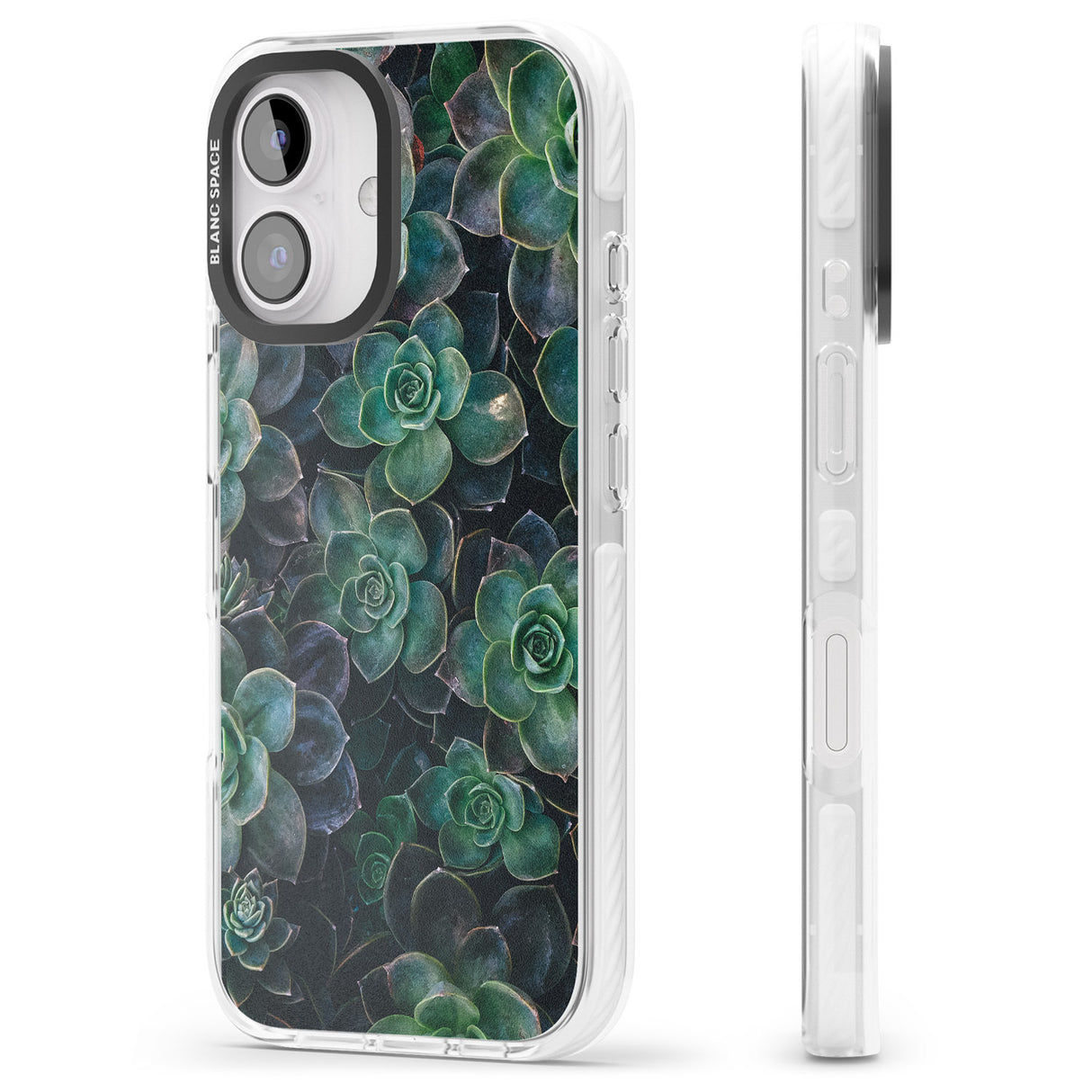 iPhone 16 Pro Max Succulents - Real Botanical Photographs Black Impact Phone Case