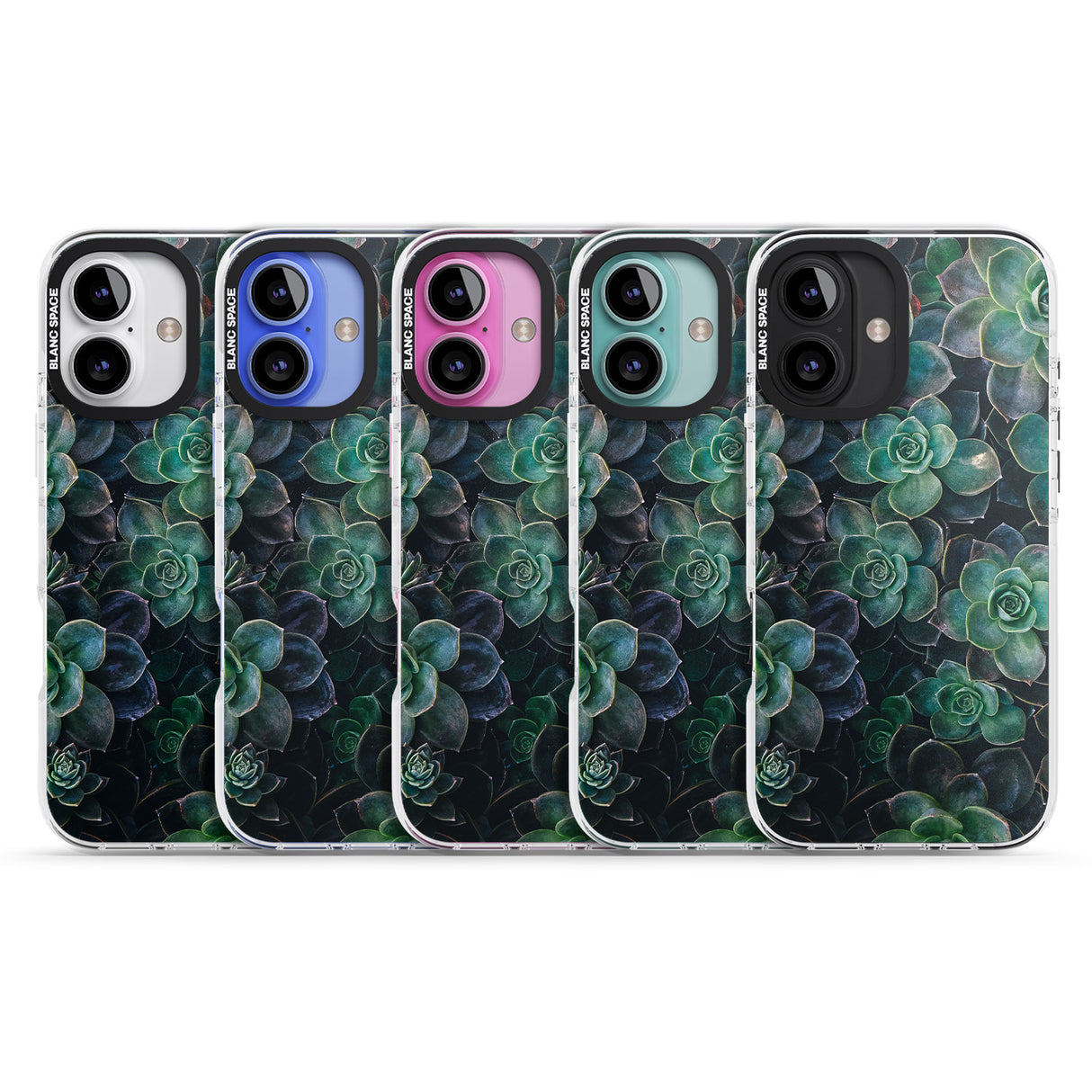 iPhone 16 Pro Max Succulents - Real Botanical Photographs Black Impact Phone Case