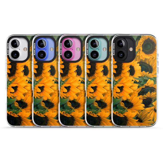 iPhone 16 Pro Max Sunflowers Black Impact Phone Case