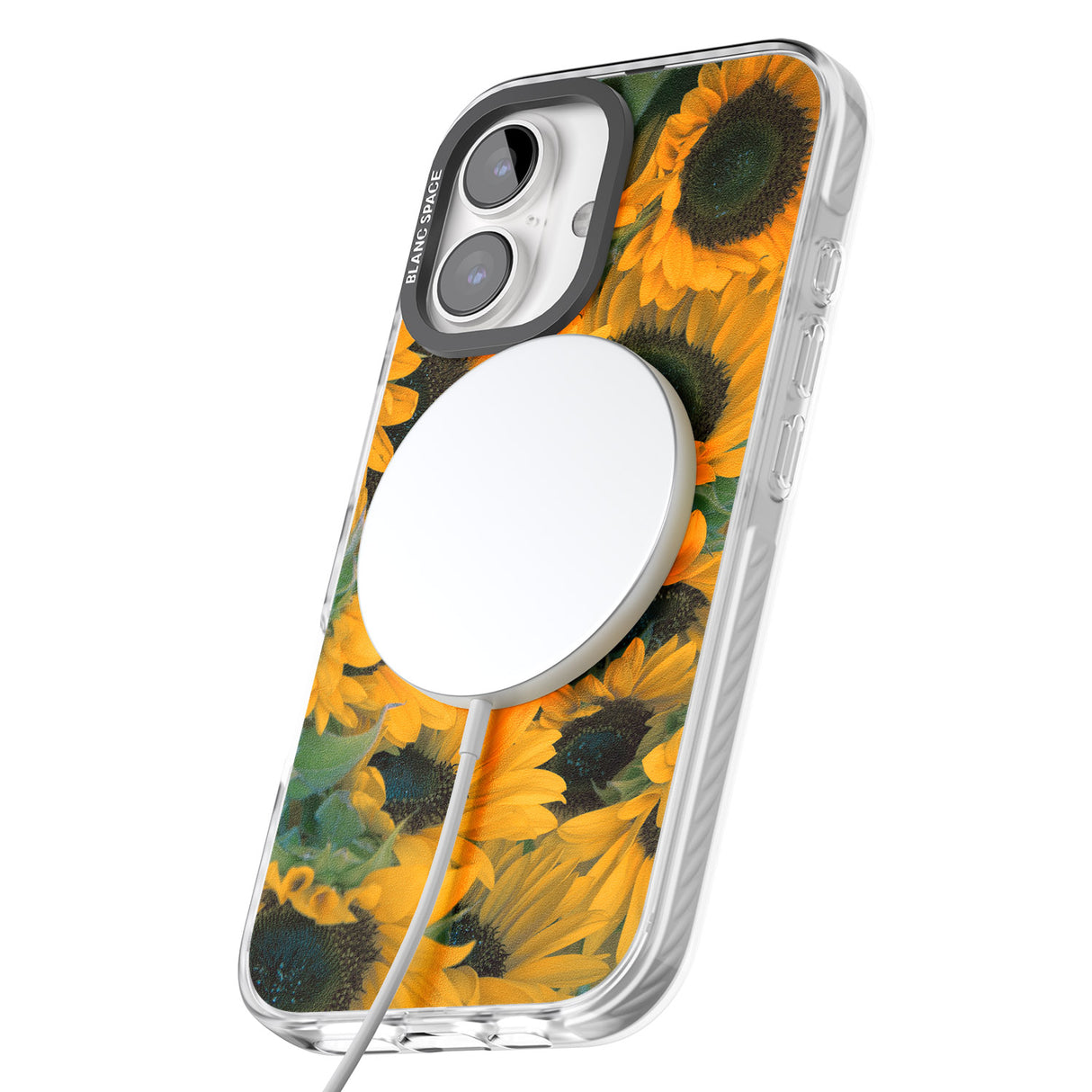 iPhone 16 Pro Max Sunflowers Black Impact Phone Case