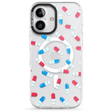 iPhone 16 Pro Max Kawaii Pill Pattern Black Impact Phone Case