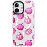 Pink Pumpkins Impact Magsafe Phone Case for iPhone 16, iPhone 16 Plus