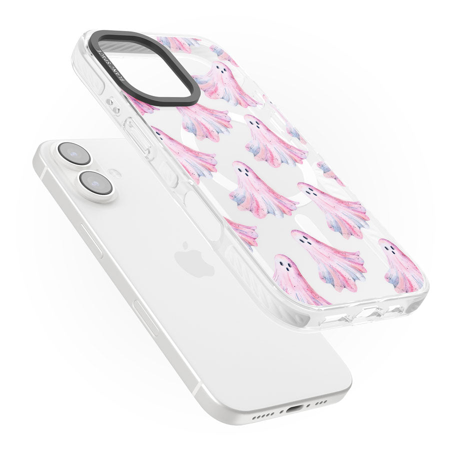 Pink Ghosts Impact Magsafe Phone Case for iPhone 16, iPhone 16 Plus