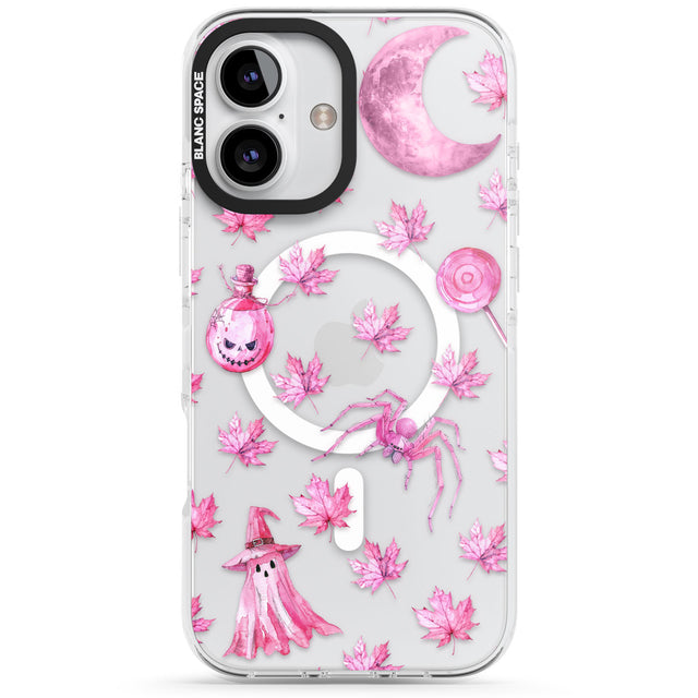 Pink Moon & Maple Impact Magsafe Phone Case for iPhone 16, iPhone 16 Plus