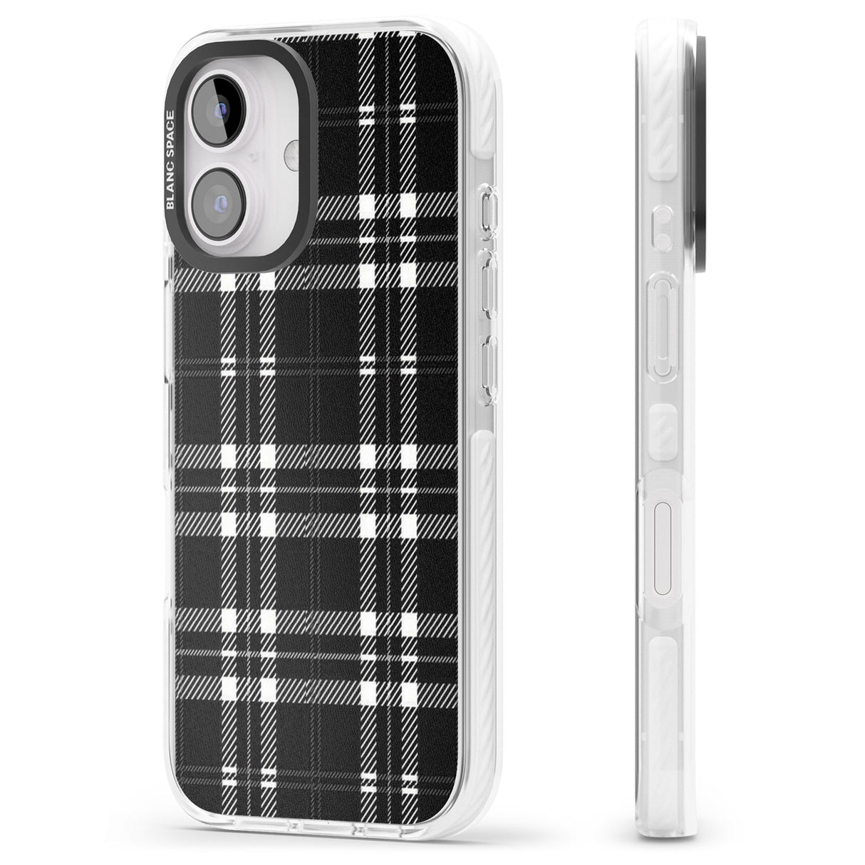 iPhone 16 Pro Max Divine Black Plaid Black Impact Phone Case