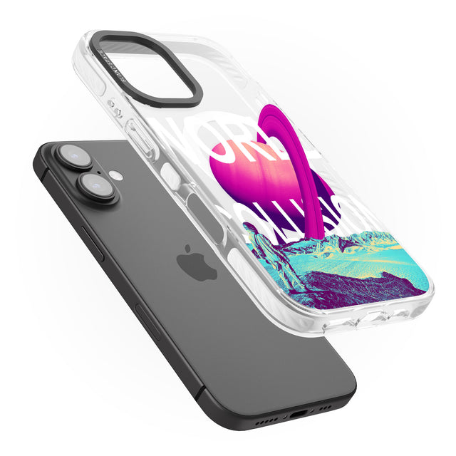 iPhone 16 World Collision Clear Impact Phone Case