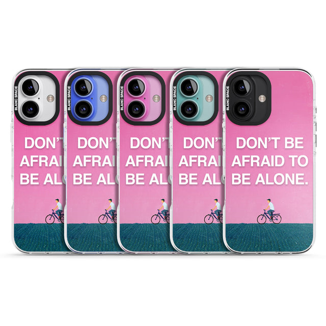 iPhone 16 Pro Max Don't be afraid to be alone Black Impact Phone Case