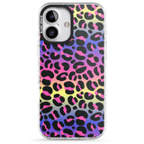 iPhone 16 Pro Max Rainbow Gradient Leopard Print Black Impact Phone Case