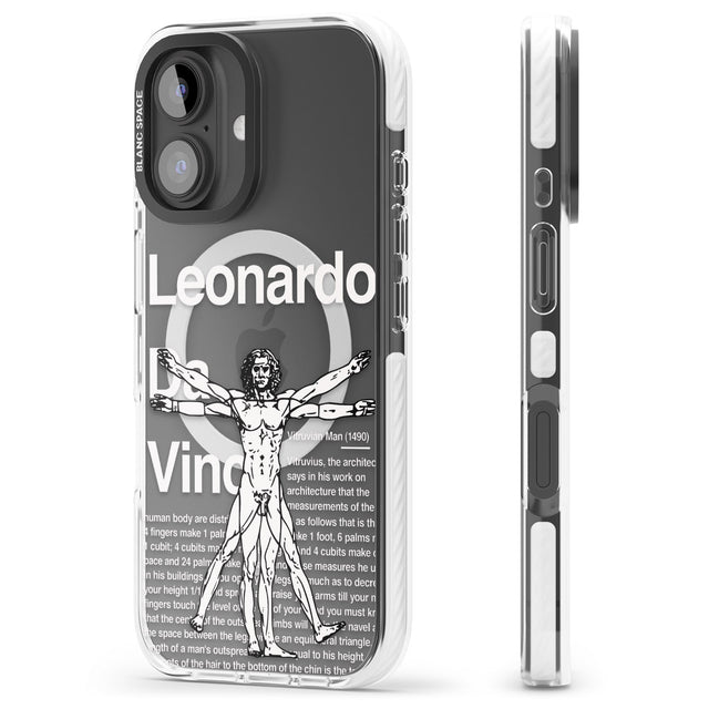 iPhone 16 Pro Max Vitruvian Man Black Impact Phone Case