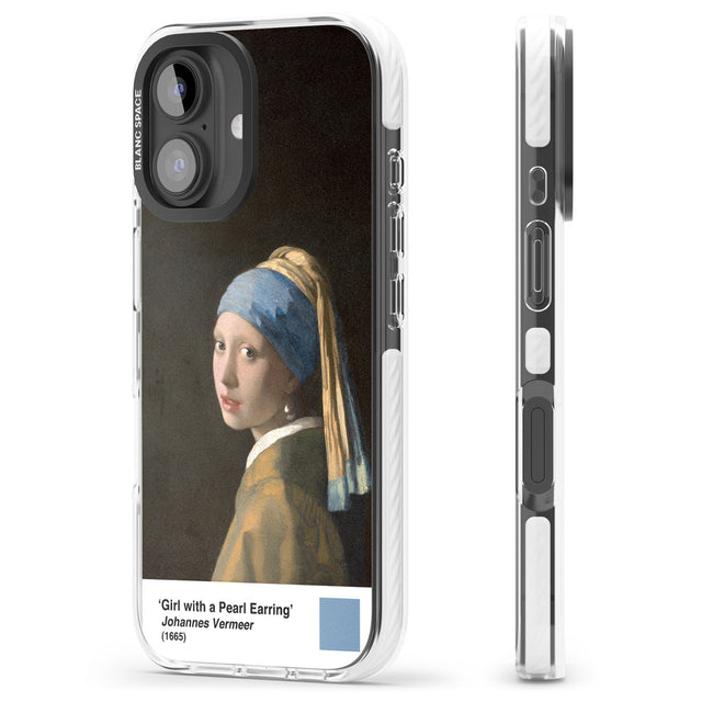 iPhone 16 Pro Max Girl with a Pearl Earring Black Impact Phone Case