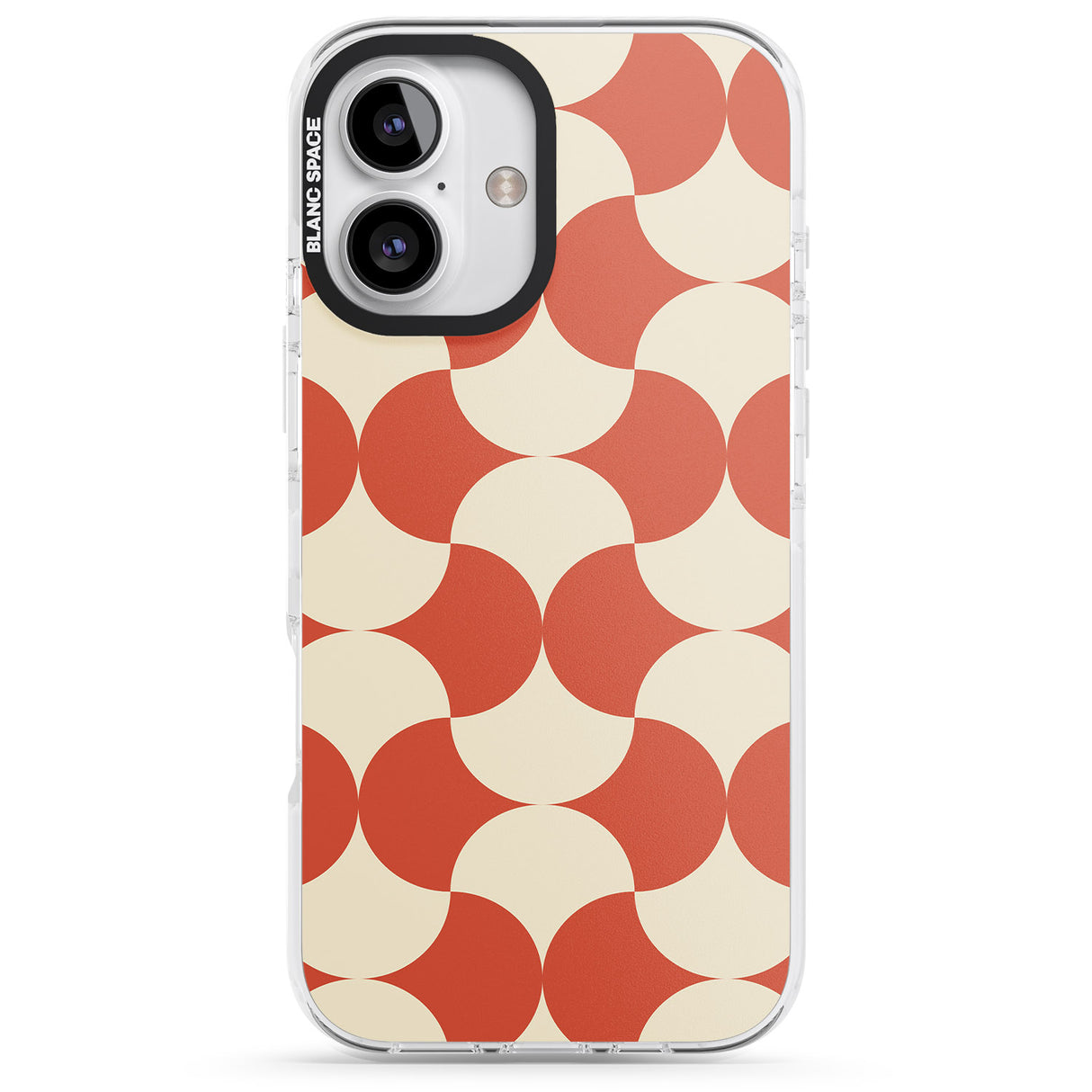 iPhone 16 Pro Max Abstract Retro Shapes: Psychedelic Pattern Black Impact Phone Case