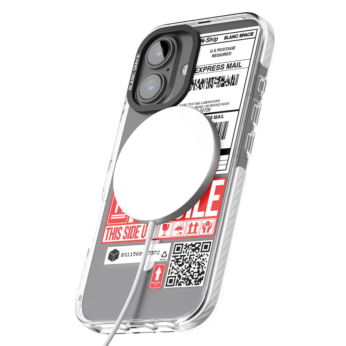 iPhone 16 Pro Max Shipping Label Black Impact Phone Case