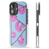 iPhone 16 Pro Max Pink Sloth Black Impact Phone Case