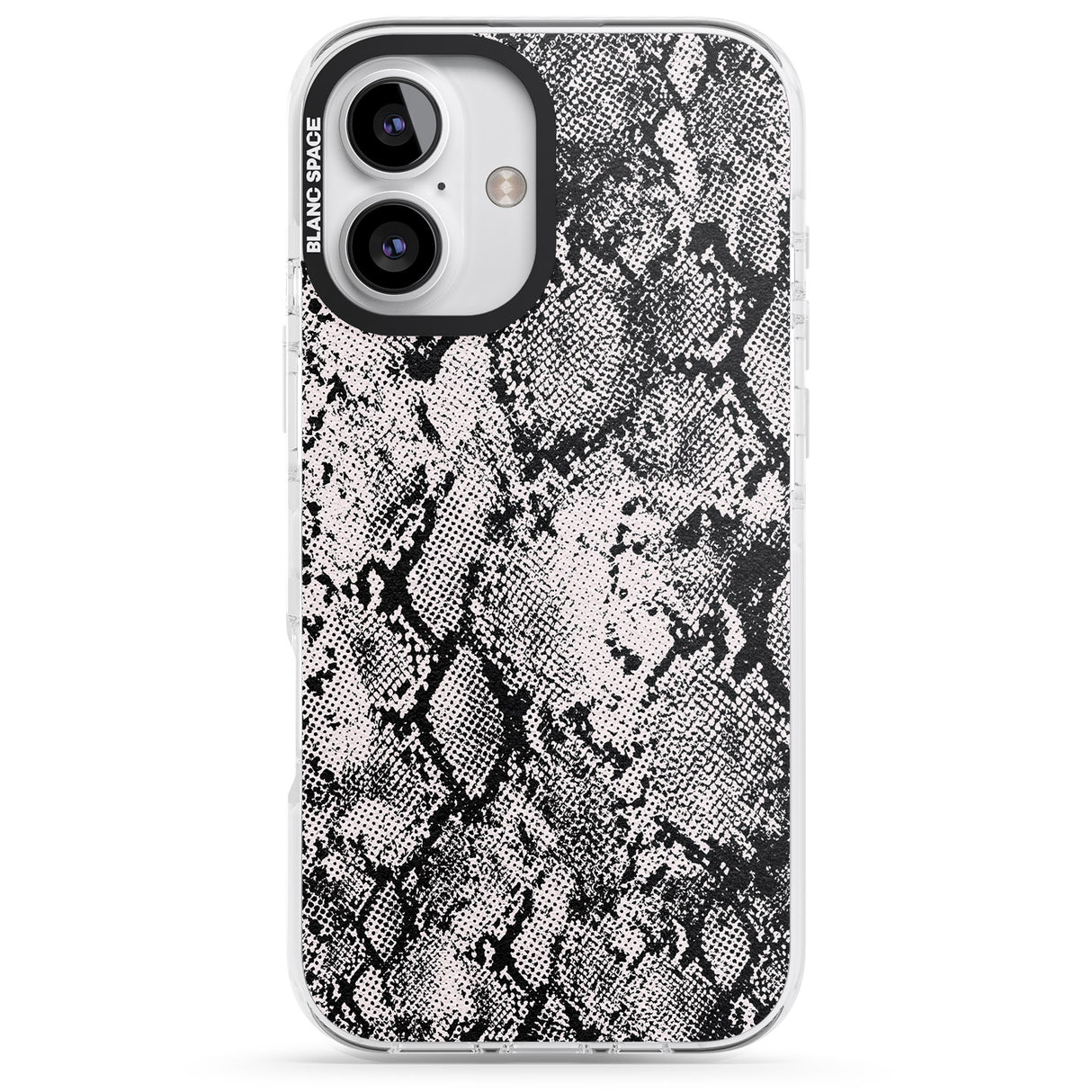 iPhone 16 Pro Max Pastel Snakeskin - Grey Black Impact Phone Case