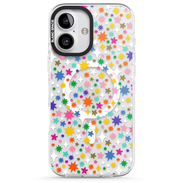 iPhone 16 Pro Max Rainbow Starburst Black Impact Phone Case