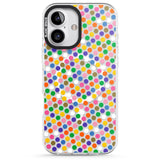 iPhone 16 Pro Max Multicolour Polka-dot Fiesta Black Impact Phone Case